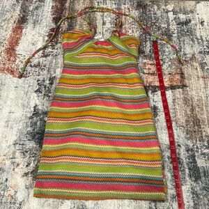 Rainbow halter dress